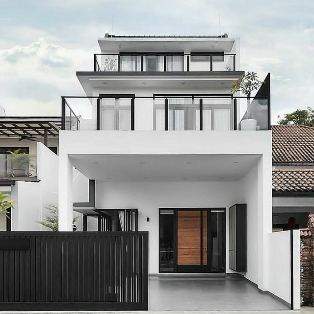 Desain rumah tema monokrom